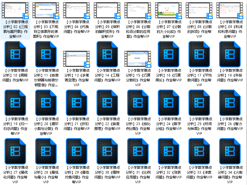 作业帮VIP《小学数学考点难点解析》
