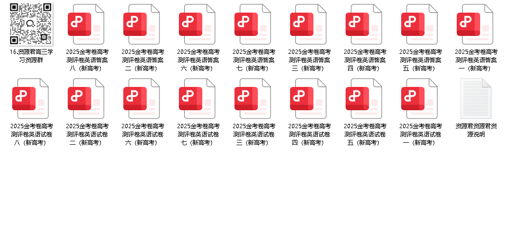 金考卷《2025新高考百校联盟测评卷·英语》