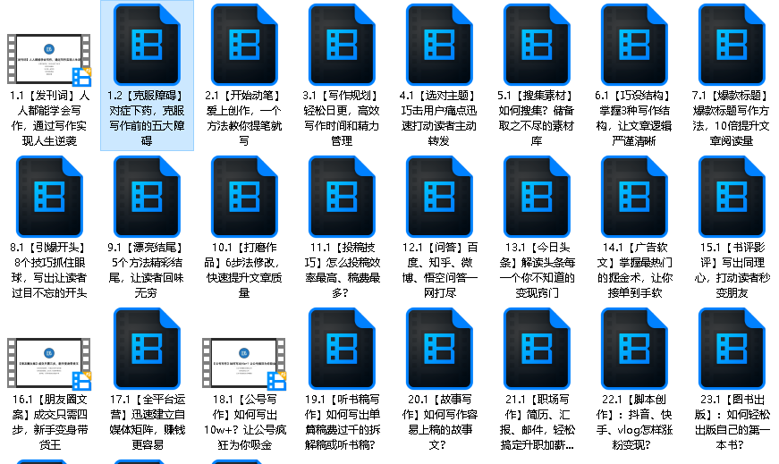 轻松易上手的写作变现课