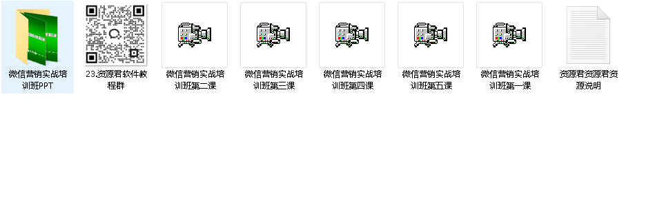 微信营销实战培训班视频教程及PPT