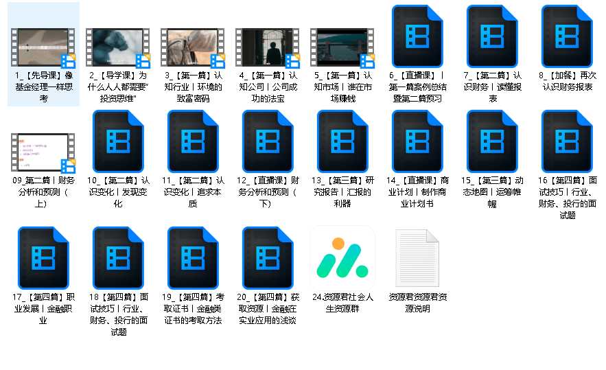 梨核财经：金融通识与商业分析法（完结）