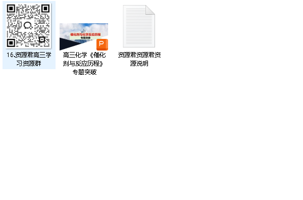 高三化学《催化剂与反应历程》专题突破