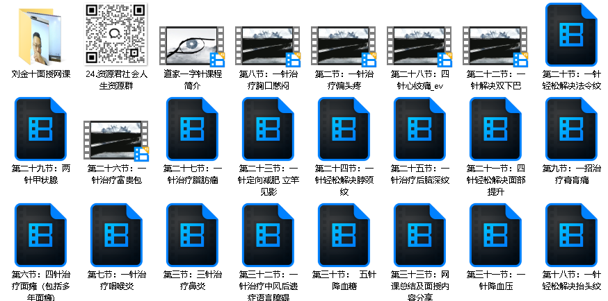 刘金十道家一字针法三天网络面授课128病