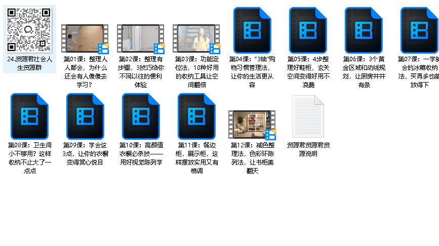 高级收纳师学习资料