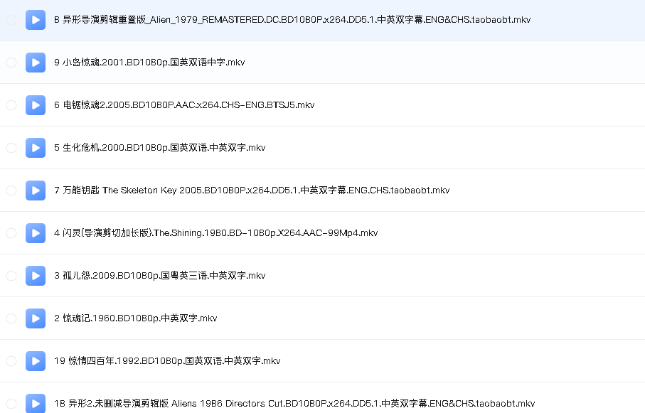 20部豆瓣评分最高的高分恐怖片（先转存再下载以免资源丢失）
