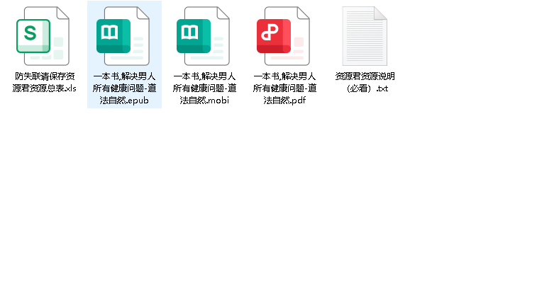 一本书,解决男人所有健康问题-道法自然(先转存再下载以免资源丢失）