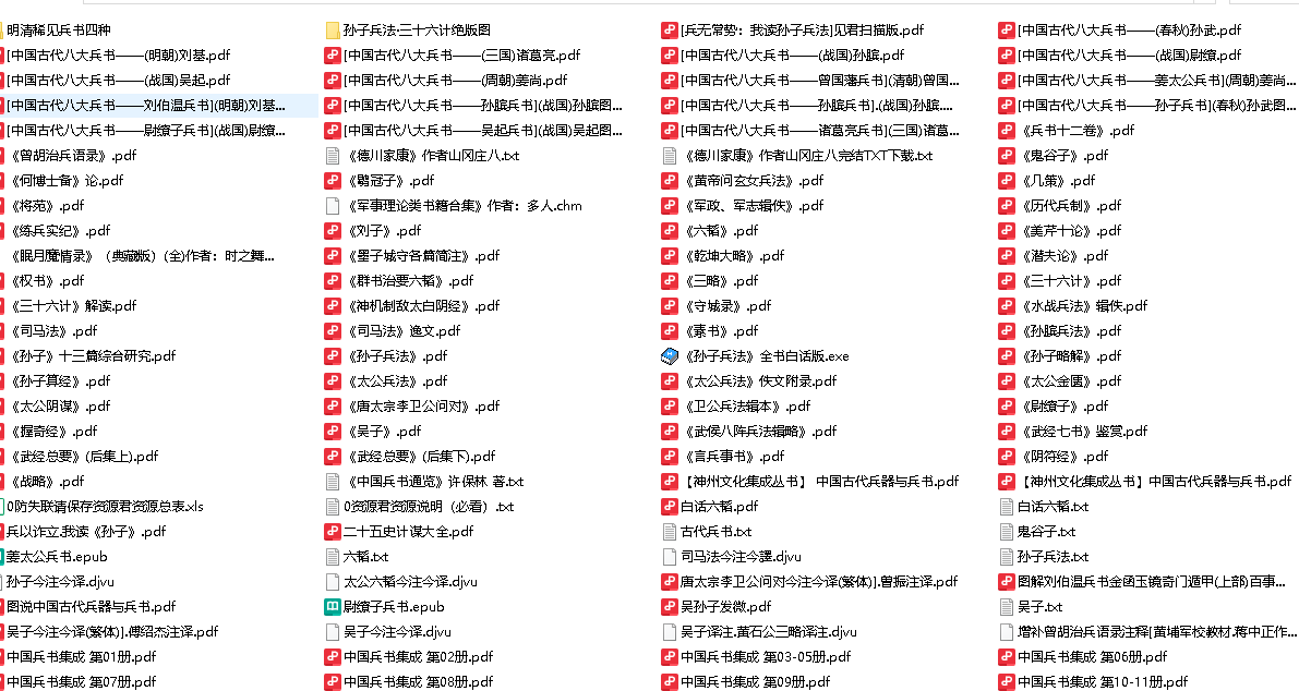 古今兵书(先转存再下载以免资源丢失）
