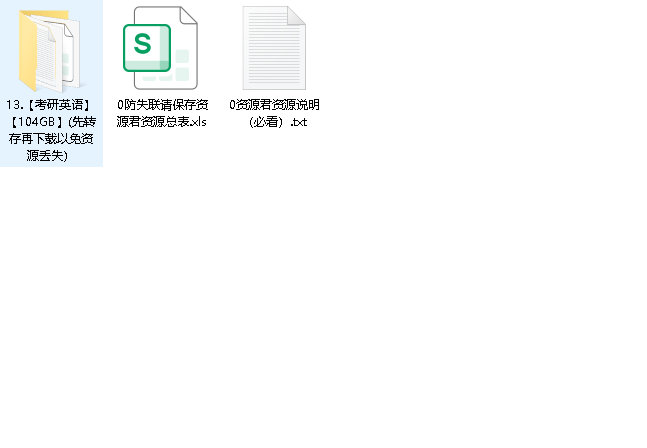 【考研英语】【104GB】(先转存再下载以免资源丢失）