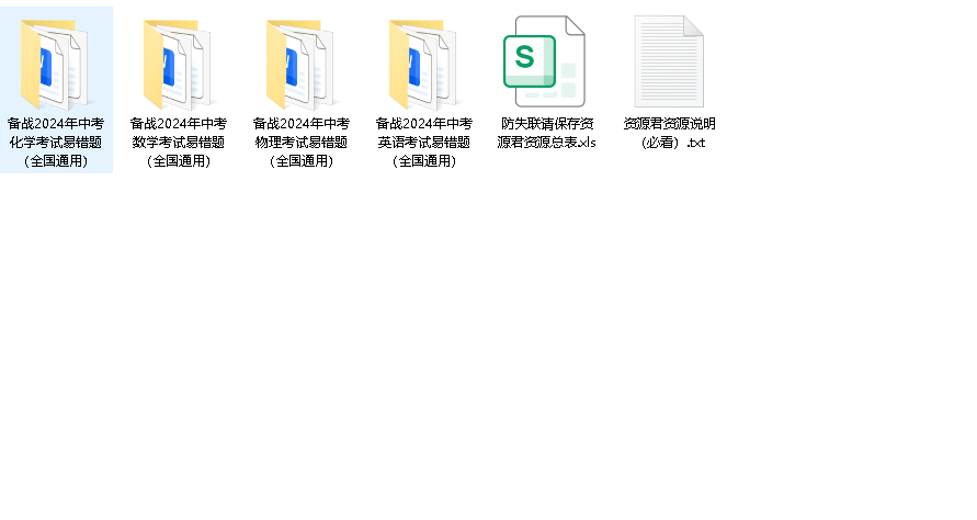 2024年中考易错题梳理 (数英物化)(先转存再下载以免资源丢失）