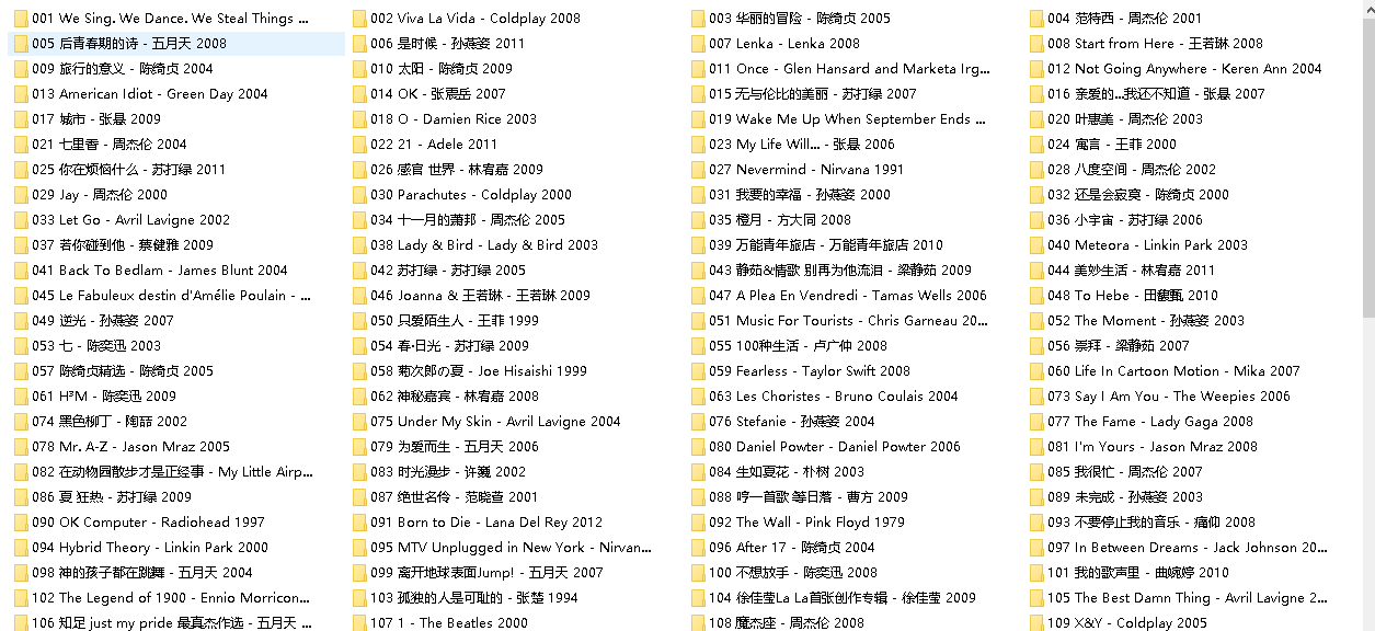 豆瓣音乐TOP榜 数千首（67.7GB）(先转存再下载以免资源丢失）