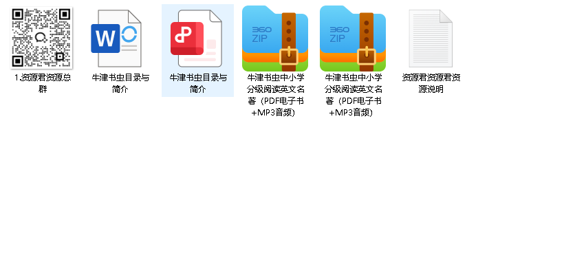 牛津书虫中小学分级阅读英文名著（PDF电子书+MP3音频）(先转存再下载以免资源丢失）