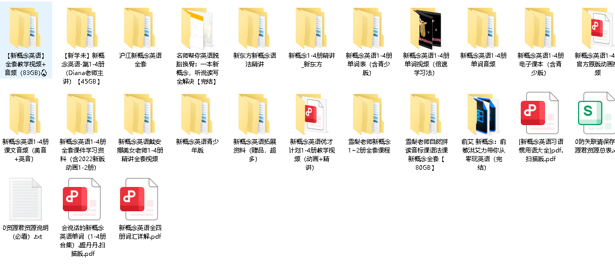 【新概念英语】【347GB】(先转存再下载以免资源丢失）