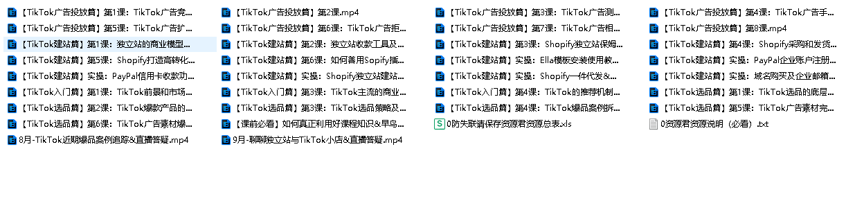 TikTok电商学长Ethan-TIkTok电商变现实战课(先转存再下载以免资源丢失）