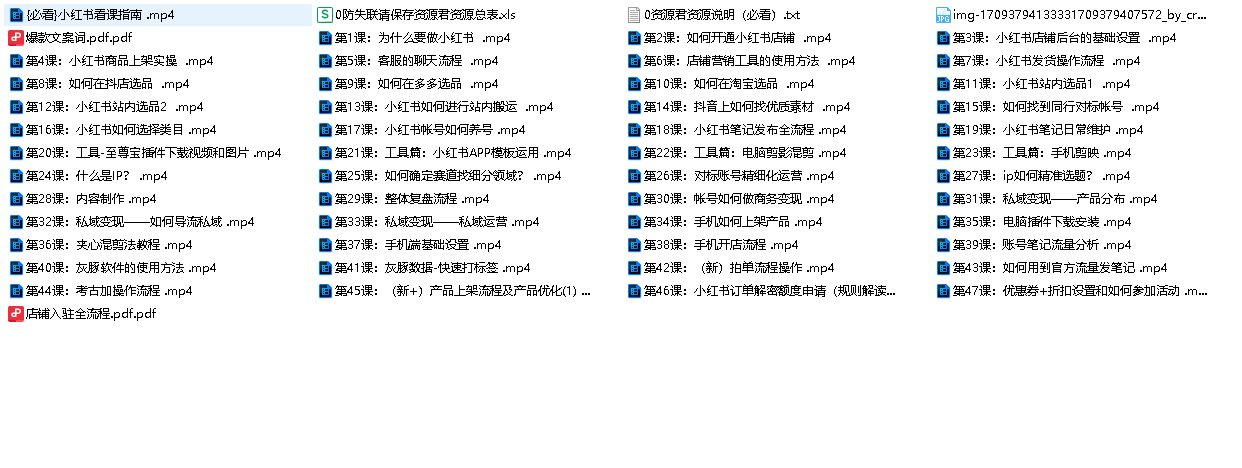 价值2999元小红书电商运营·从入门到精髓(先转存再下载以免资源丢失）