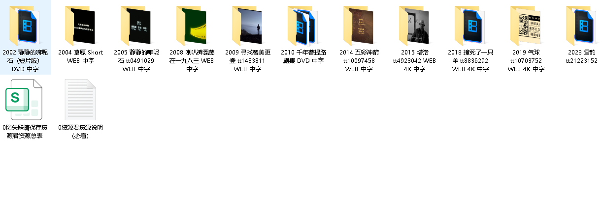 【万玛才旦】影视合集【12部】(先转存再下载以免资源丢失）