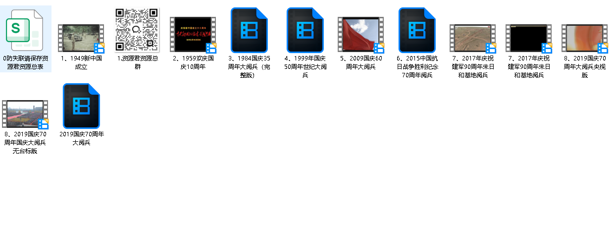 中国历届大阅兵（1949—2019)(先转存再下载以免资源丢失）
