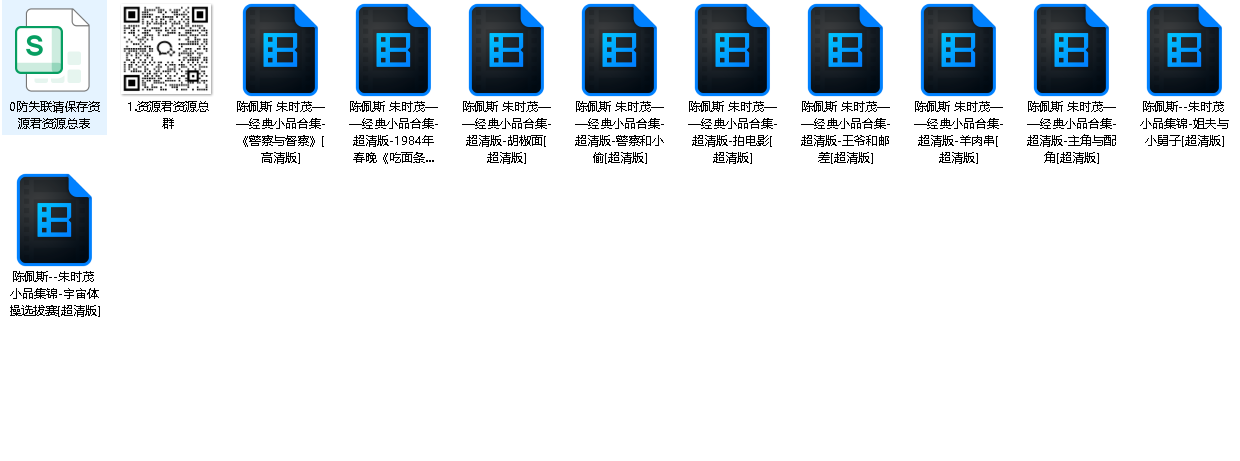 陈佩斯、朱时茂小品合集(先转存再下载以免资源丢失）