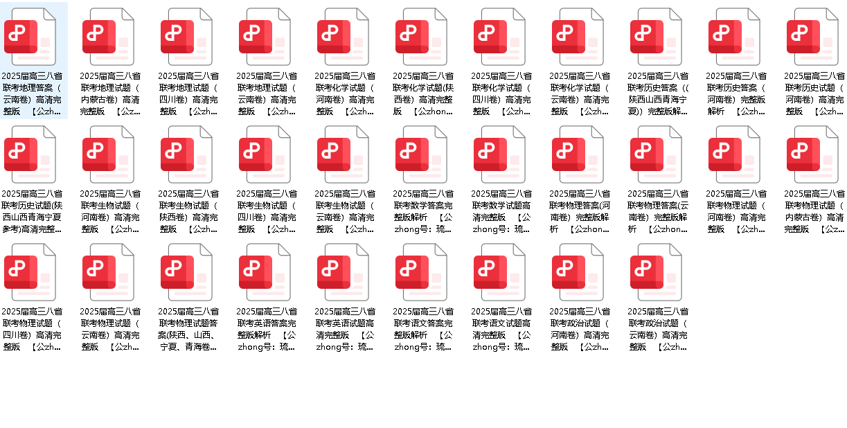 2025届各省份高三八省联考试题及答案汇总(先转存再下载以免资源丢失）