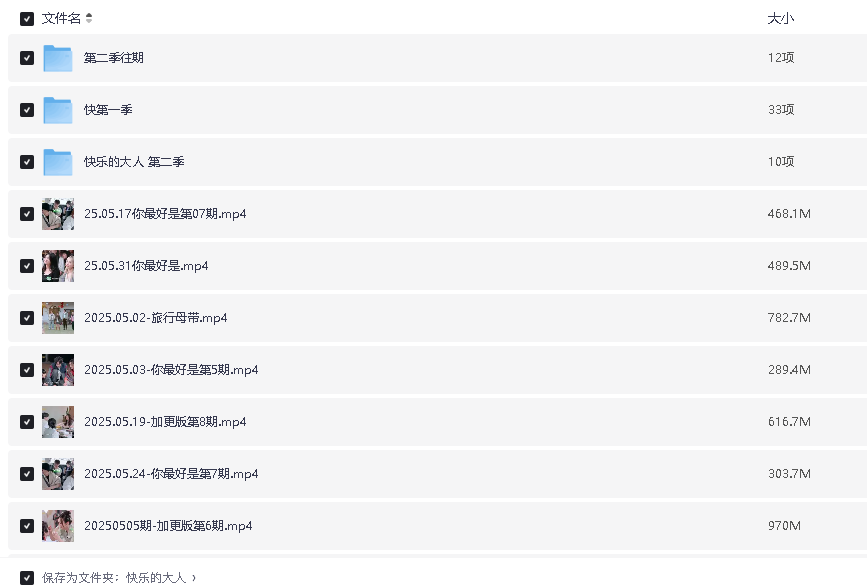 快乐的大人第一季+第二季(先转存再下载以免资源丢失）