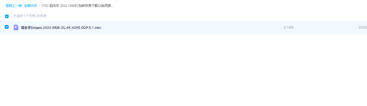 狙击手 2022 1080P(先转存再下载以免资源丢失）