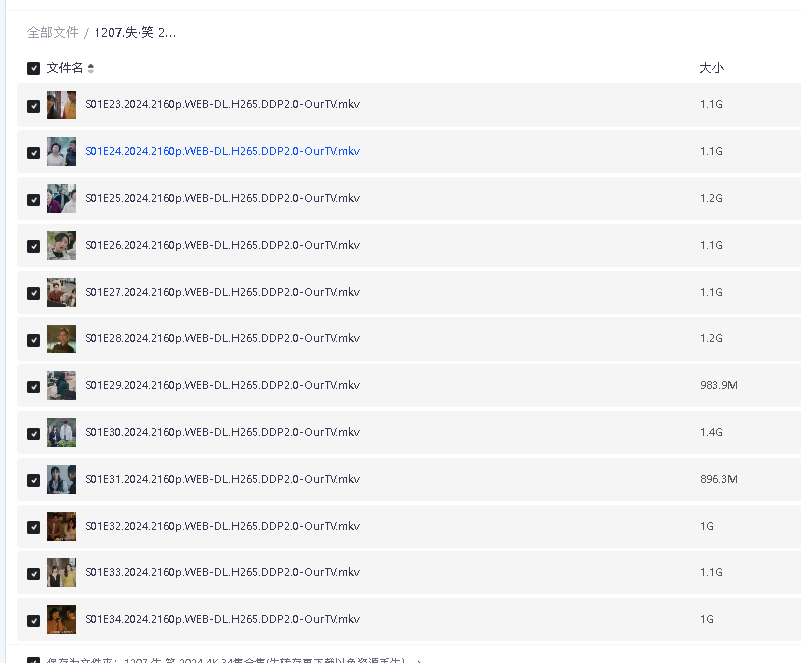 失笑 2024 4K 34集全集(先转存再下载以免资源丢失）