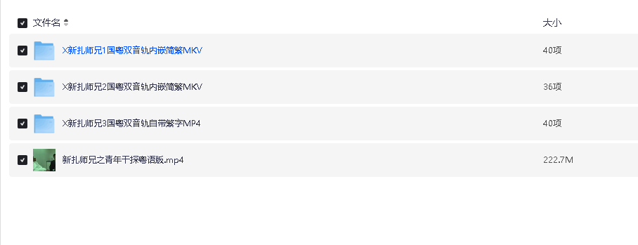 新扎师兄1-3超清 国粤双语 双字幕(先转存再下载以免资源丢失）