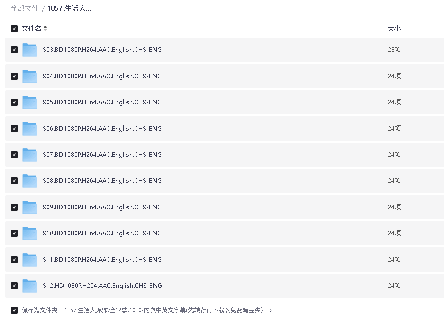生活大爆炸.全12季.1080-内嵌中英文字幕(先转存再下载以免资源丢失）