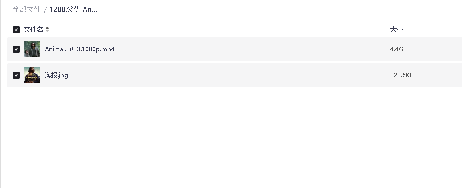 父仇 Animal‎ (2023)(先转存再下载以免资源丢失）