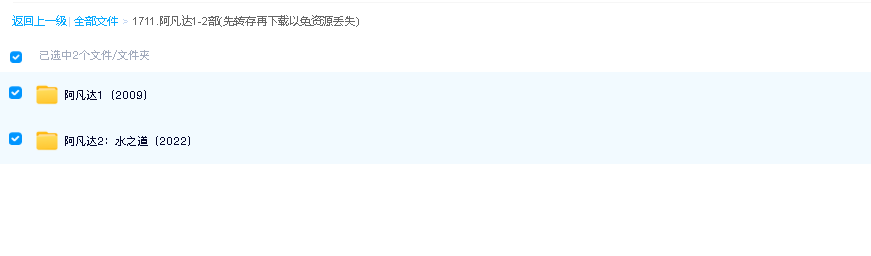 阿凡达1-2部(先转存再下载以免资源丢失）