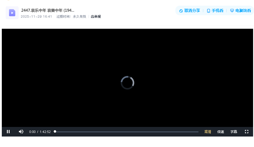 哀乐中年 哀樂中年 (1949)超清无字幕(先转存再下载以免资源丢失）