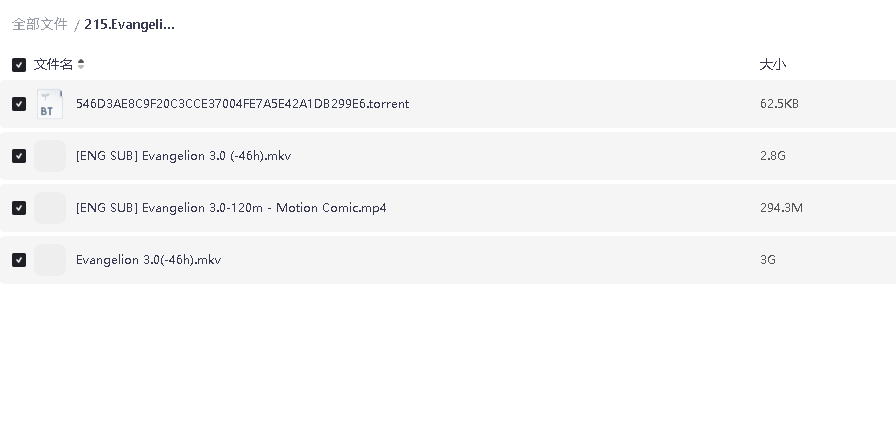 天鹰战士：最后的冲击 劇場版:(2021)Evangelion 3.0+1.11 Shorts (English Subbed)先转存再下载以免资源丢失）