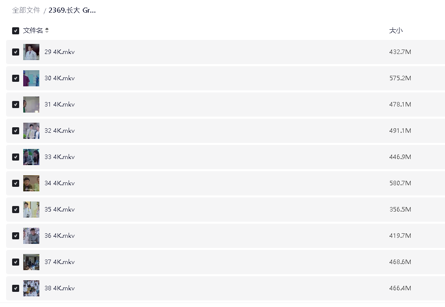长大 Grow Up [4K 2015]超清中字 38集全(先转存再下载以免资源丢失）