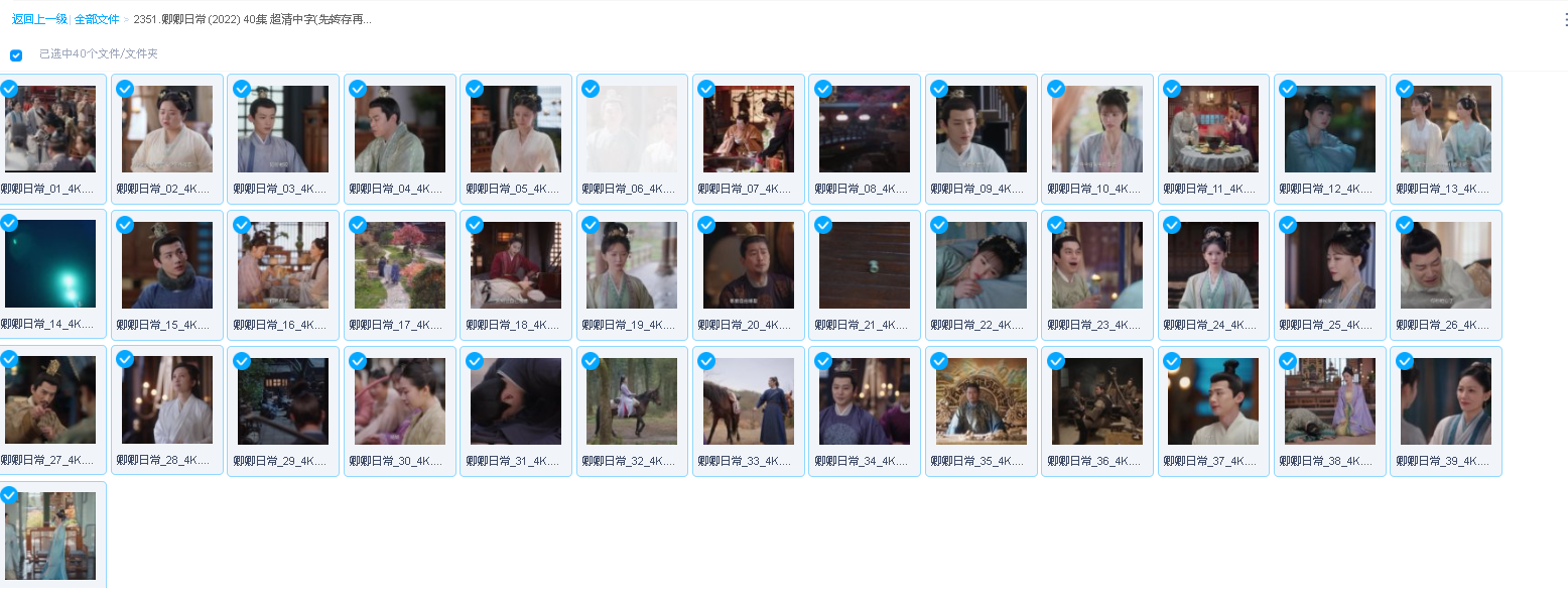 卿卿日常 (2022) 40集 超清中字(先转存再下载以免资源丢失）