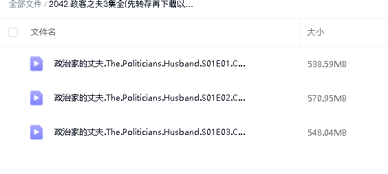 政客之夫3集全(先转存再下载以免资源丢失）