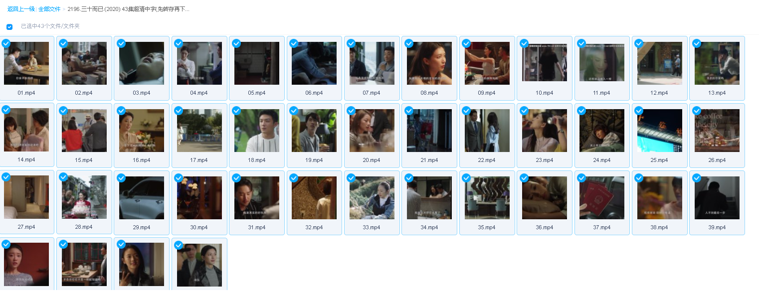 三十而已 (2020) 43集超清中字(先转存再下载以免资源丢失）