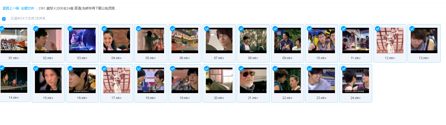 篮球火2008全24集 高清(先转存再下载以免资源丢失）