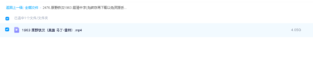 原野铁汉1963 超清中字(先转存再下载以免资源丢失）