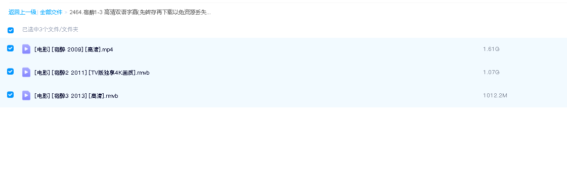 宿醉1-3 高清双语字幕(先转存再下载以免资源丢失）